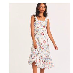 LoveShackFancy floral midi Dress
